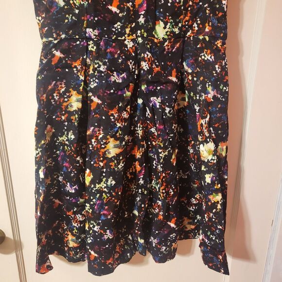 Gap Confetti Flare Dress Black Multicolor Fit And Flare Womens 6 - Picture 10 of 15